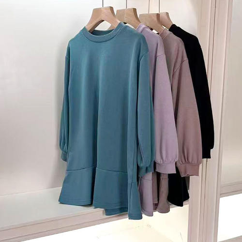 6114日单BR女童长袖连衣裙春秋毛圈休闲裙子100-150cm 特价！