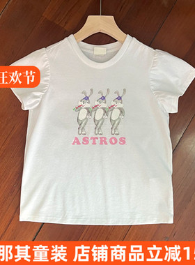 6140砖新款ML*女童短袖T恤衫夏季薄款上衣100-145cm