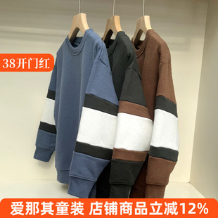 227男女童长袖卫衣春秋毛圈上衣外套运动休闲衫大童130-170cm