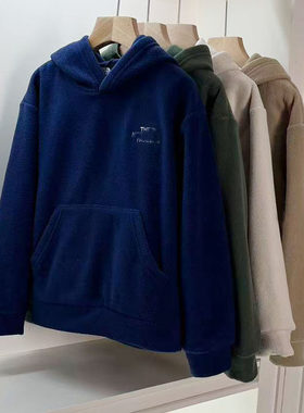 243男女童长袖卫衣秋冬加绒上衣帽衫休闲衫外套120-160cm