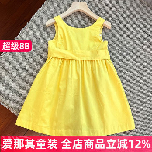 女童连衣裙夏季柔软棉布无袖