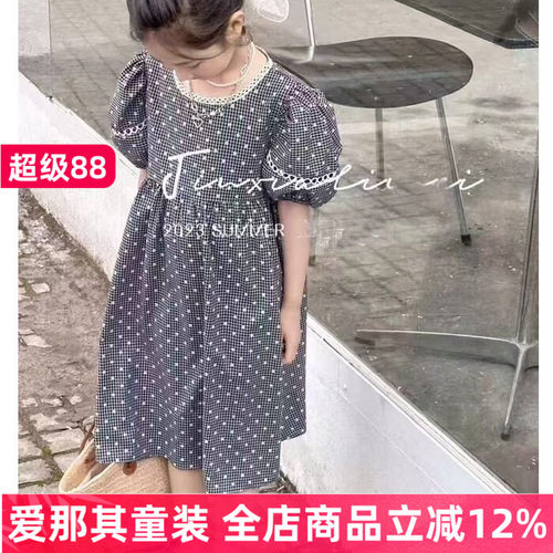 632女童短袖连衣裙夏季薄款裙子大童可亲子140-170cm