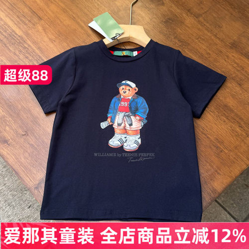 男女童短袖T恤衫夏季棉T印花上衣
