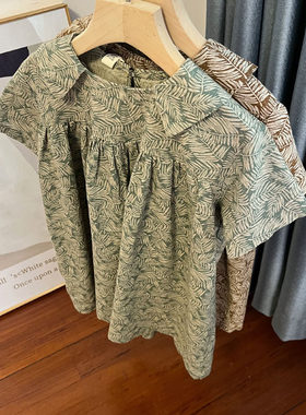 660女童短袖连衣裙夏季薄款森系棉麻裙子 特价！110-150cm