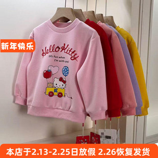 6121三丽欧女童长袖卫衣春秋上衣110-150cm 特价!