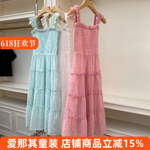 女童连衣裙夏季无袖纱裙公主裙
