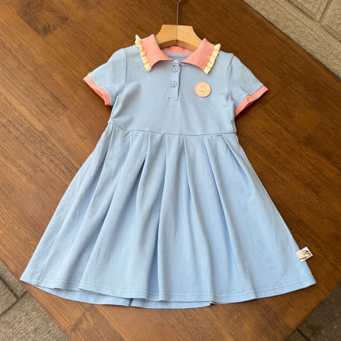 女童短袖连衣裙夏季休闲裙子图片