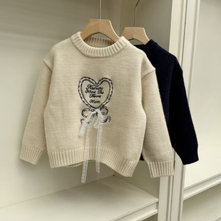 上衣110 150cm 毛衣秋冬双层提花针织衫 632女童长袖