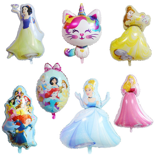 生日派对独角猫冰雪奇缘铝膜气球