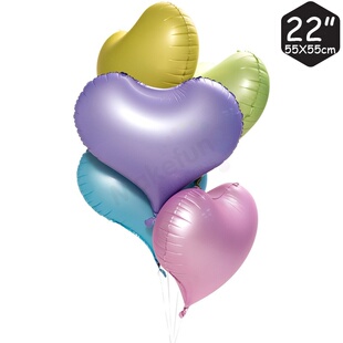 22寸婉约之心铝膜气球爱心情人节婚礼求婚母亲节生日派对装饰布置