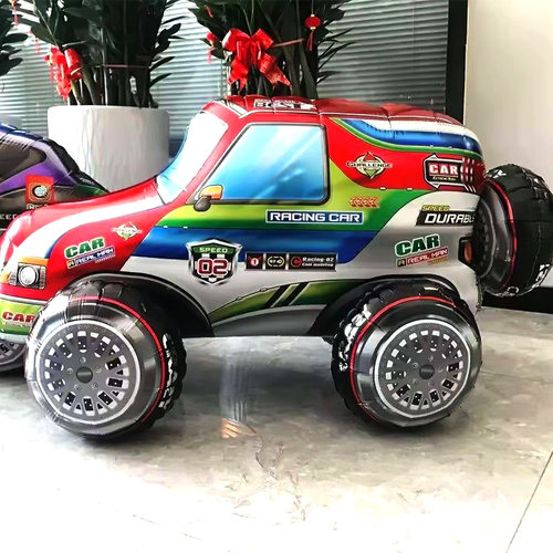 3d立体汽车铝膜气球生日派对儿童