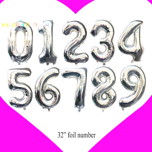 32寸数字气球派对布置装饰