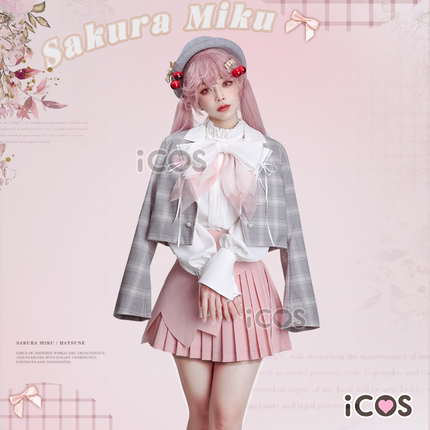 ICOS樱初音cos服MIKU初音cos未来赏樱花见赏花套装cosplay现货