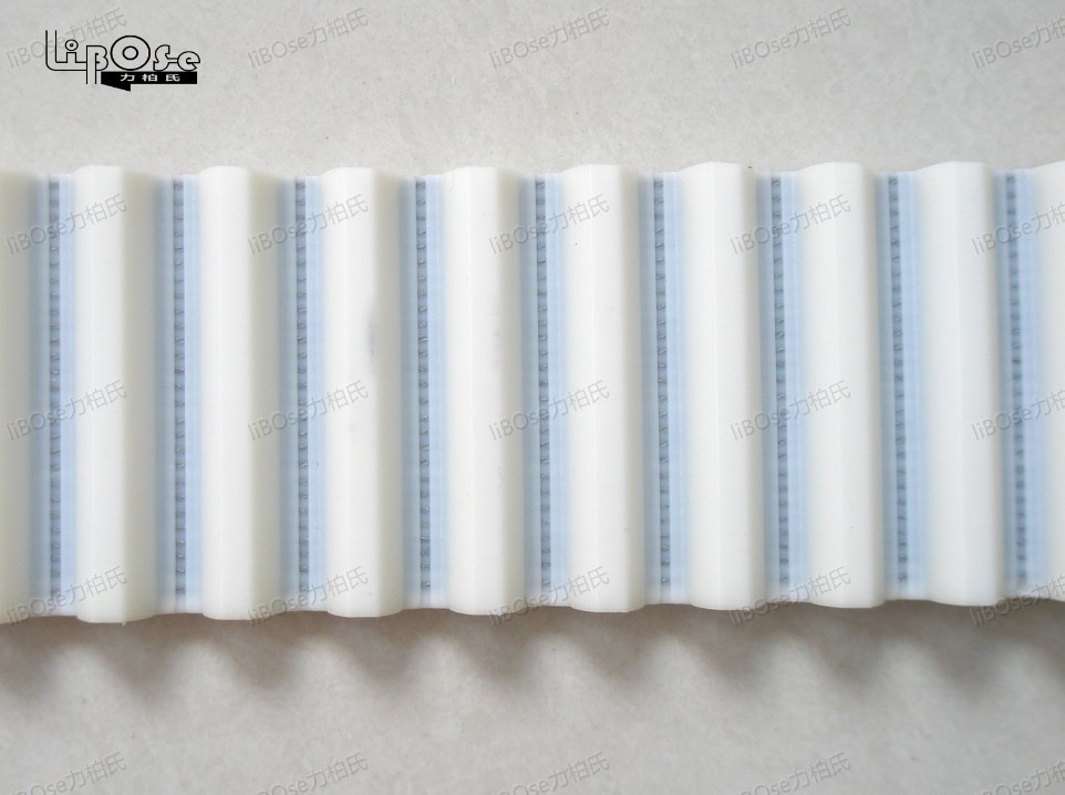 白色聚氨酯钢丝芯定做传送带