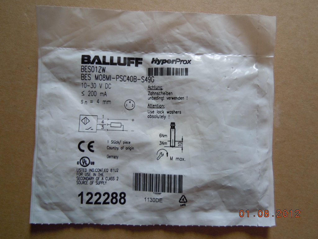 巴鲁夫BALLUFF接近开关BESM08MI-PSC40B-S49G