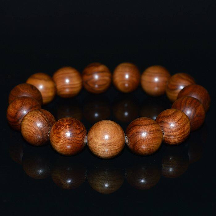 印度老山檀香手串1.5cm15mm虎纹珍品全网独一孤  品无二沉水级