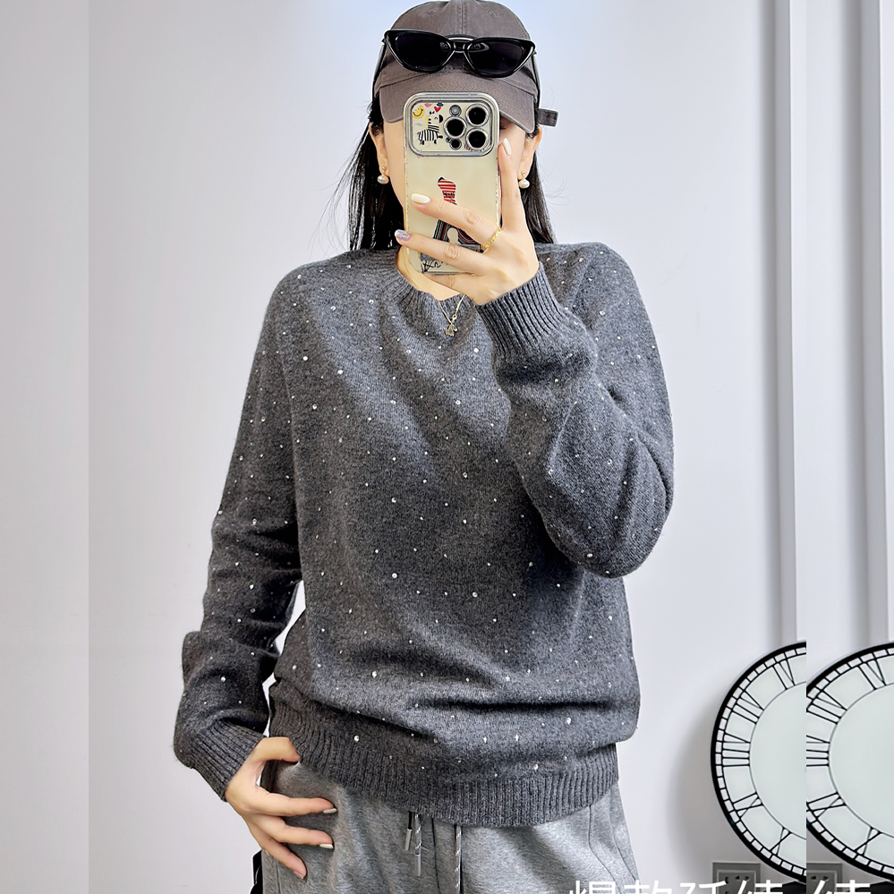 宜语析5712-1秋冬加大码针织衫女