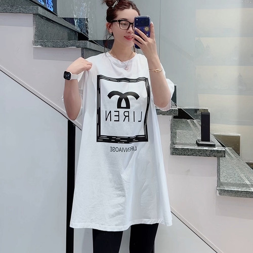 宜语析6178夏加大码短袖T恤女胖m