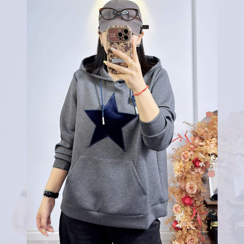 米莱奇6851秋加大码长袖卫衣女T
