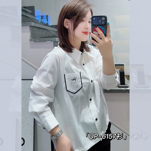UP6157秋加大码衬衫女胖妹mm衬衣