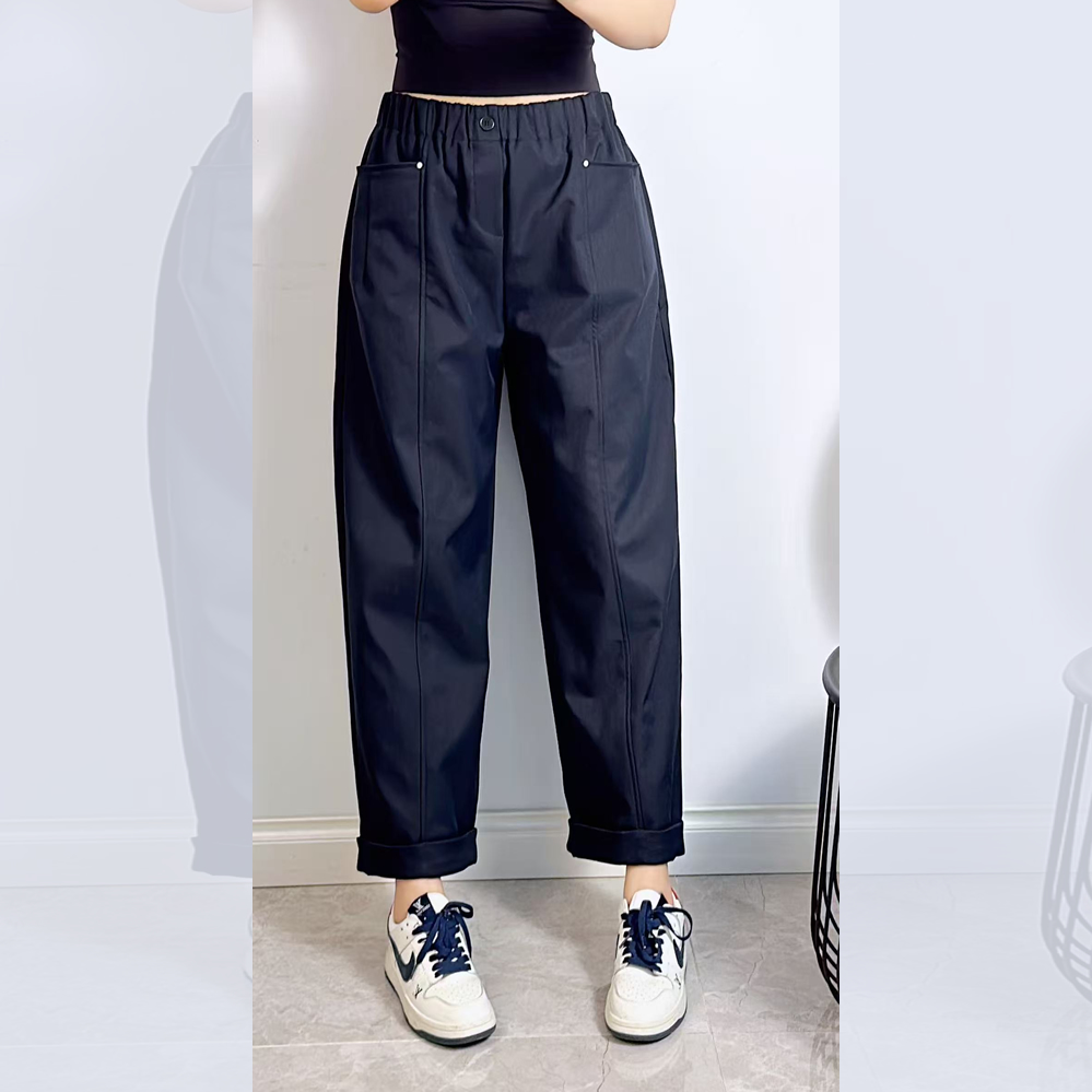 珂颖2097冬加大码休闲裤女九分厚