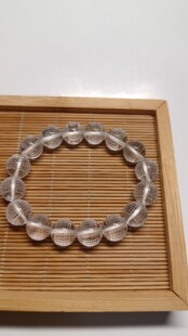 楞严咒手串佛珠天然白水晶手链男女珠