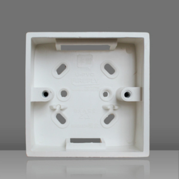 86型开关插座明盒超薄通用明装底盒普通墙壁面板PVC塑料接线盒