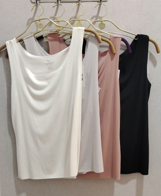 正品春夏女式随形圆领轻薄舒适无痕木代尔背心20400333