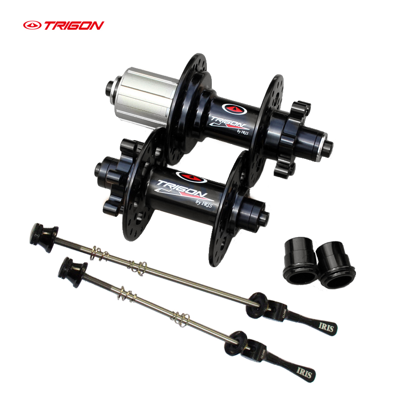 正品TRIGON IRIS 4培林 轴承超轻 六钉碟刹花鼓 9mm 15mm快拆桶轴
