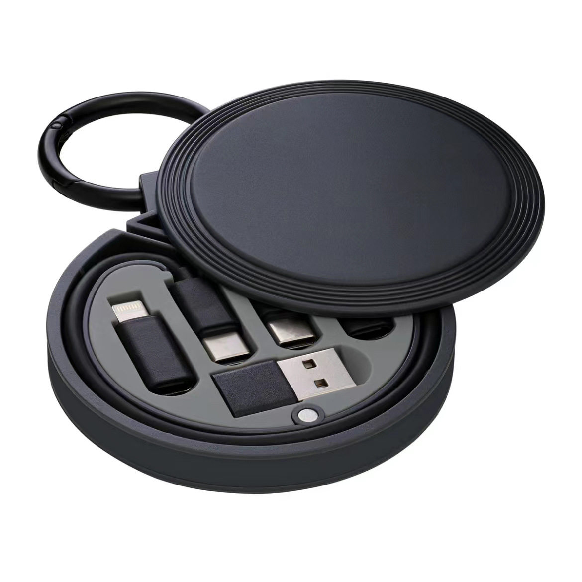 新款六合一收纳盒数据线套装短便携多功能Type-C充电线可定制logo