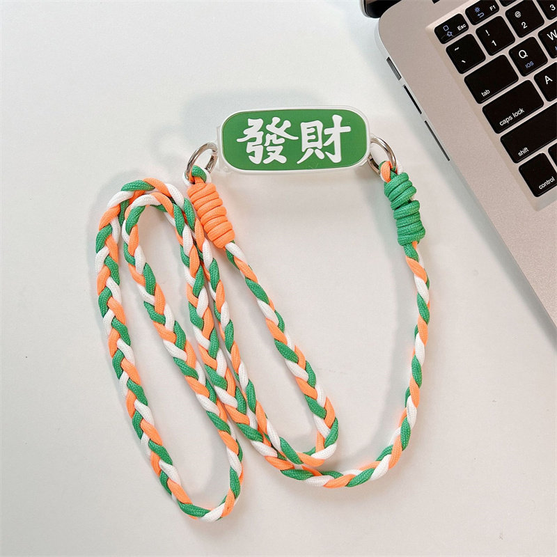 手机背夹挂绳斜挎可背带编织挂脖绳防丢扣调节通用礼品订定制logo