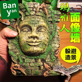 爬宠爬虫箱雨林饲养箱缸树脂仿真树洞树皮石雕石像躲避攀爬造景