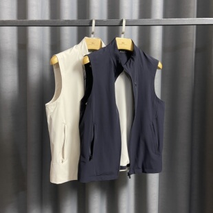 品牌专柜 轻薄立领马甲 男士 精品 锦纶男微弹坎肩 细腻亲肤抗皱