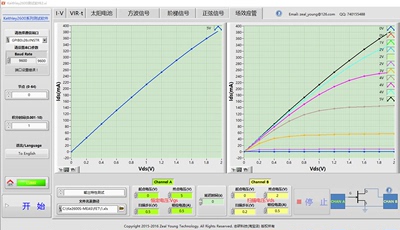 Keithley2600测试软件，IV，VIR-t，太阳电池，信号输出，FET测试