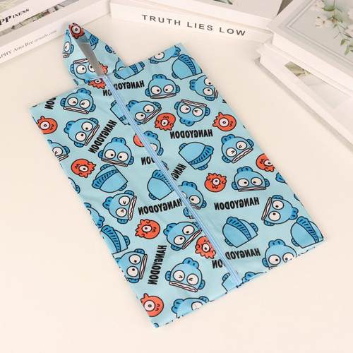 卡通可爱鱼怪防水布鞋袋布罩鞋包