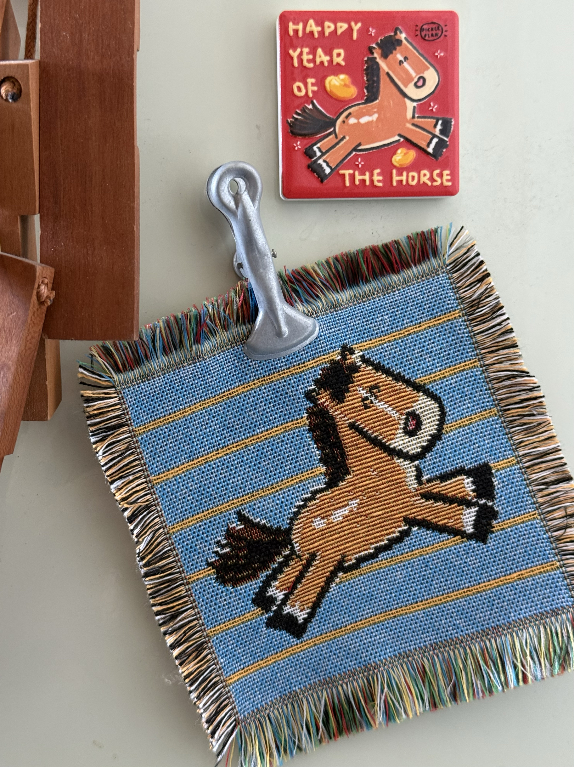 2026马年｜原创生肖马年提花杯垫小装饰画挂画毯可爱新年礼物礼品