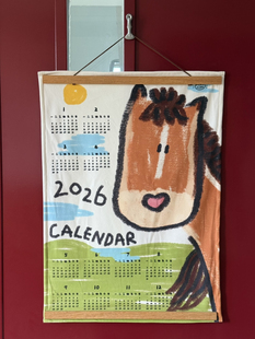 2026马年｜原创生肖马年历挂布挂画可爱新年礼物装 饰插画乔迁新居