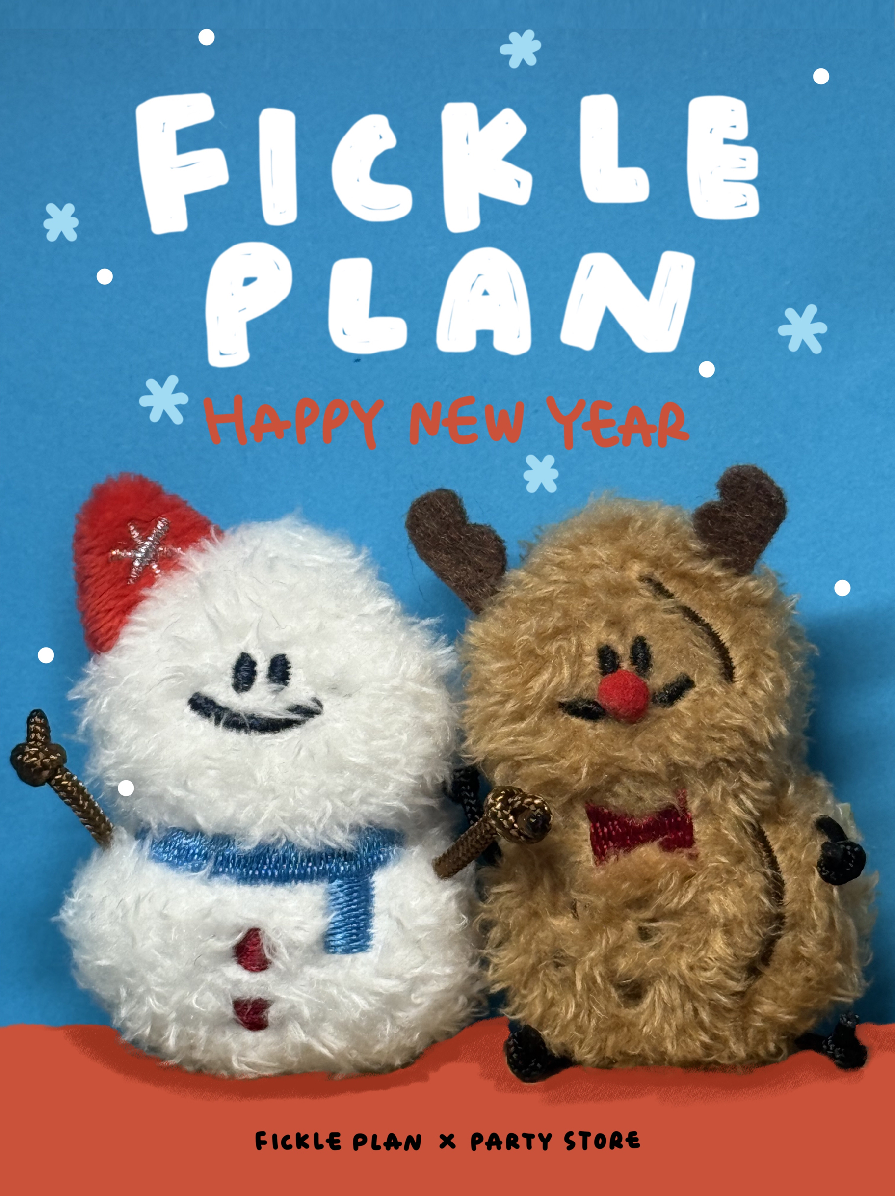 冬日小皮纳｜雪人驯鹿超级mini花生挂饰圣诞新年可爱礼物爬梯商店