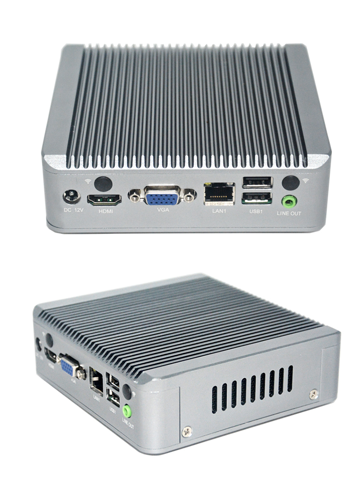 四核j1900家用办公HTPC 迷你电脑双网软路由 linux工控主机低功耗