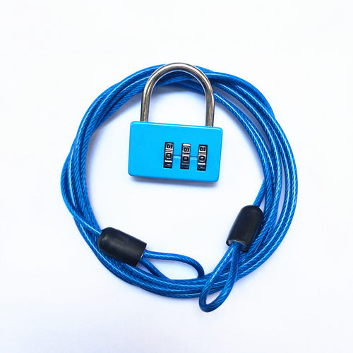 车衣档风被钢丝绳密码锁防盗挂锁