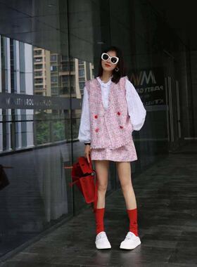 Benao时髦精宠儿2024秋季新款减龄小香风不规则毛边坎肩背心外套