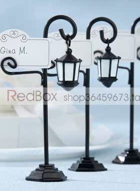 Redbox欧美婚庆用品 婚礼布置节日用品创意 花园街灯小席位夹桌卡