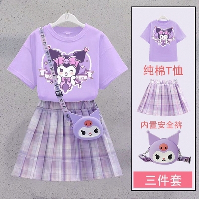 女童jk套装网红女孩夏装连衣裙儿童学院风百褶裙子夏季洋气百搭款