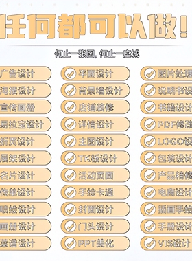 平面海报设计广告制作图片宣传画册排版菜单展板详情折页包装设计