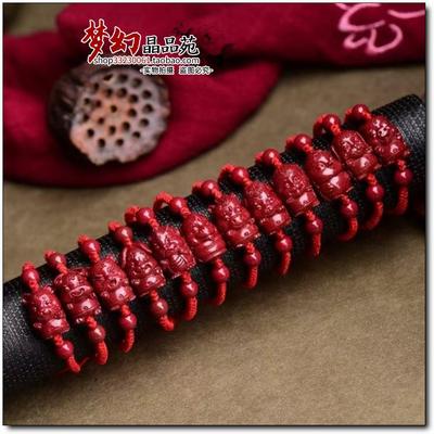 原矿朱砂紫金砂12生肖十二属相手串红绳手链女生编织手绳男款手饰