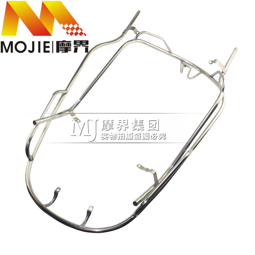 踏板车配件适用豪爵宇钻HJ125T-10/10A前后保险杠不锈钢护杠