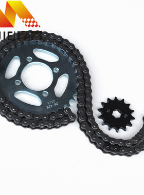 摩托车配件适用铃木悦帅GD110三件套 链条 链盘 套链 大小链轮