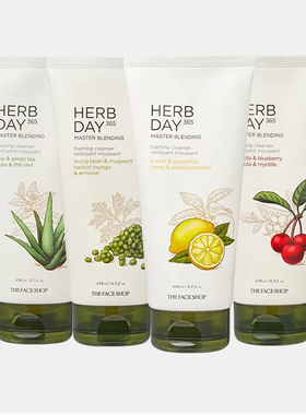 香港采购TheFaceShop菲诗小铺洗面奶170G柠檬绿豆芦荟樱桃洁面乳