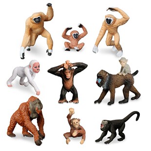 39款大猩猩树懒猴子模型仿真黑猩猩山魈长臂猿猴子红毛猩摆件玩具