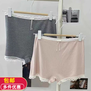 翘秘夏季内裤女蕾丝边安全裤防走光打底裤舒适透气短裤平角裤5932